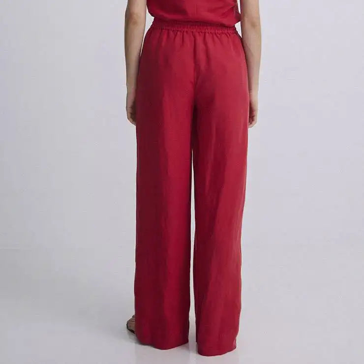 Yerse - Wide Leg Pant Red