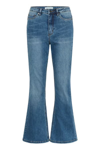 KAFFE - Forest Slim Fit Flared Jeans Mid Blue