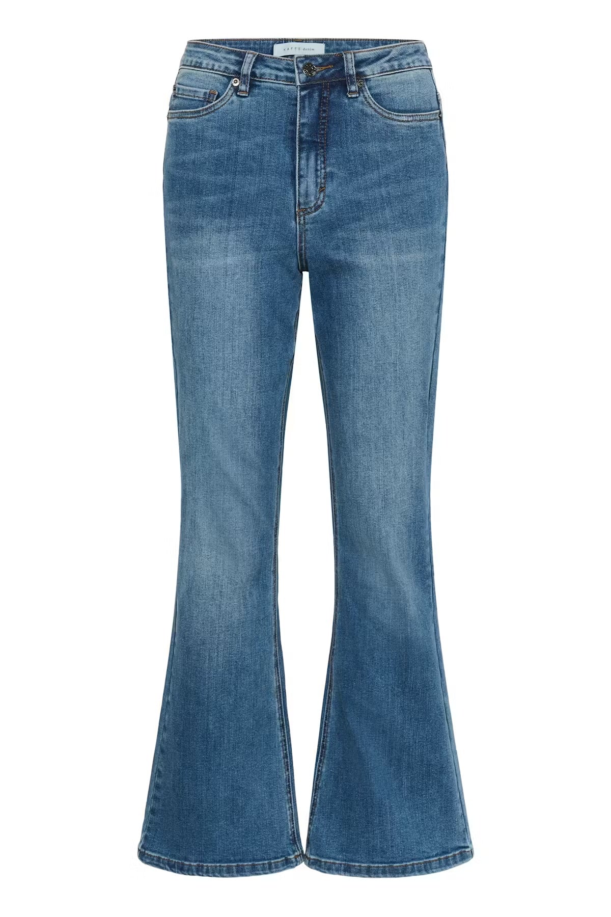 KAFFE - Forest Slim Fit Flared Jeans Mid Blue