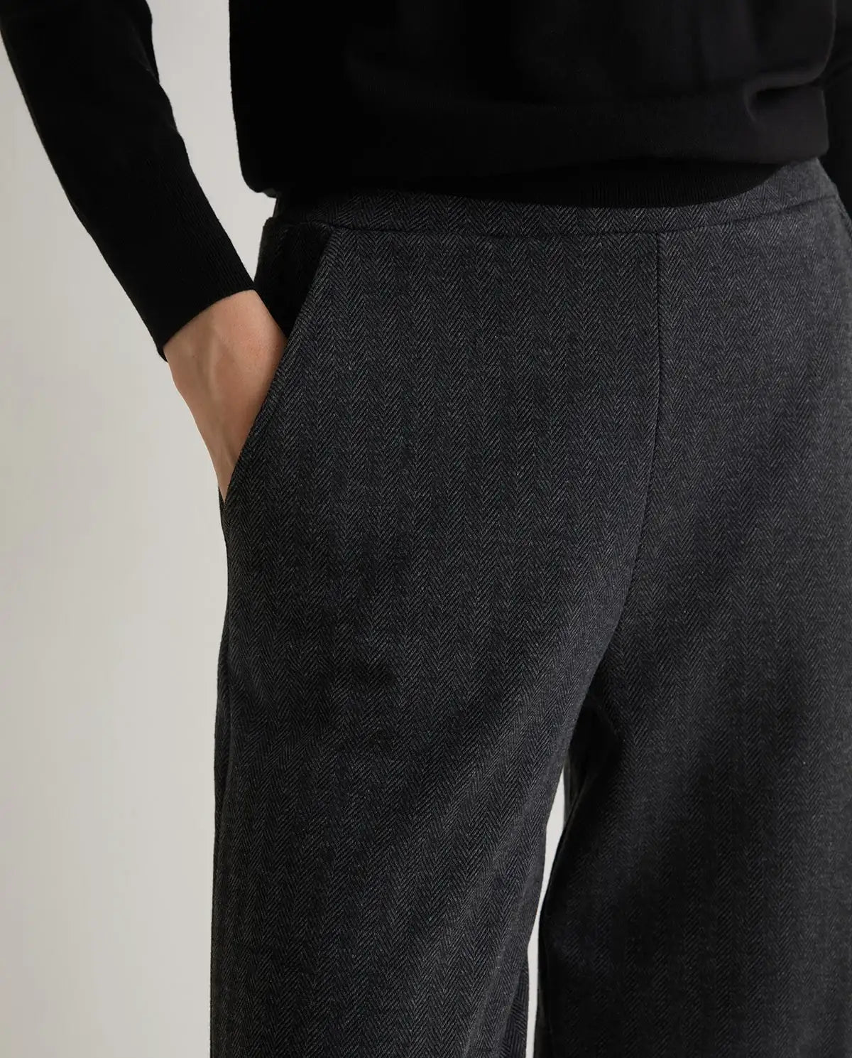 Yerse - Barrel Pants Herringbone