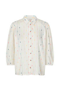 Lolly’s Laundry - Heidi 3/4 Sleeve Embroidered Shirt