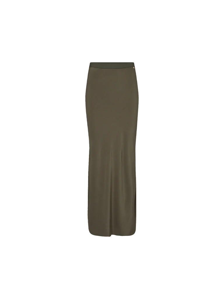 MOS MOSH - Bias Solida Long Skirt Dusty Olive