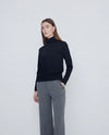 Yerse - High Neck Longsleeve Tee Black