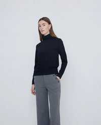 Yerse - High Neck Longsleeve Tee Black