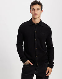 Rhythm -  Mohair Button Up Knit Black