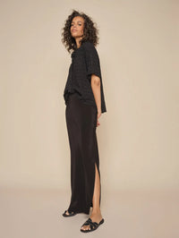 MOS MOSH - Bias Solida Long Skirt Black