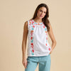 Brakeburn - Resort Sleeveless Embroidered Blouse
