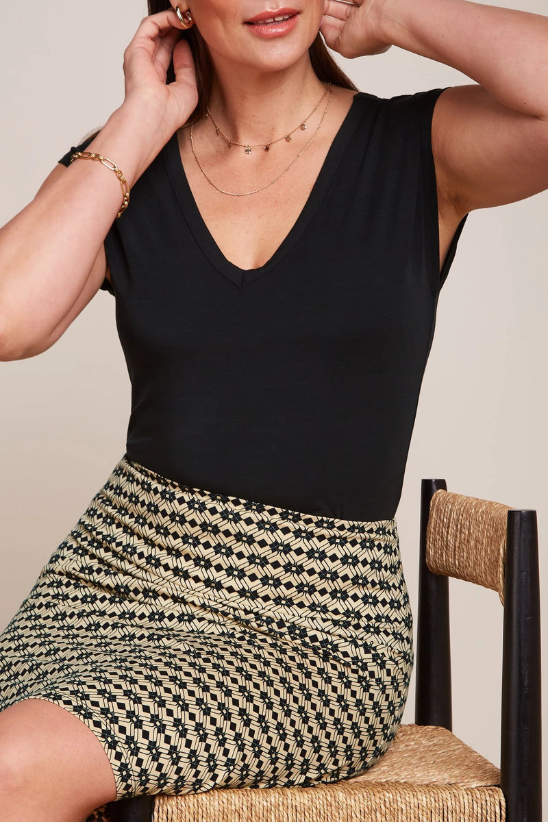 King Louie - Border Skirt Fusili Black Print