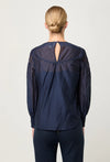 ONCE WAS - Mirador Cotton Silk Shirt in Night Sky