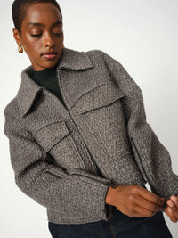 Mos Mosh - Juliette Short Jacket Phantom Grey
