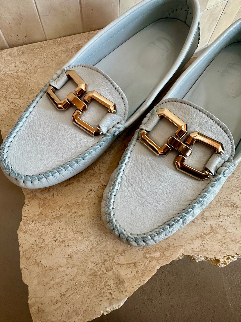 Sempre Di- Moccasin Driving Shoe Soft Aqua
