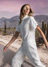 Coster Copenhagen - Lace Top with Utility Details White