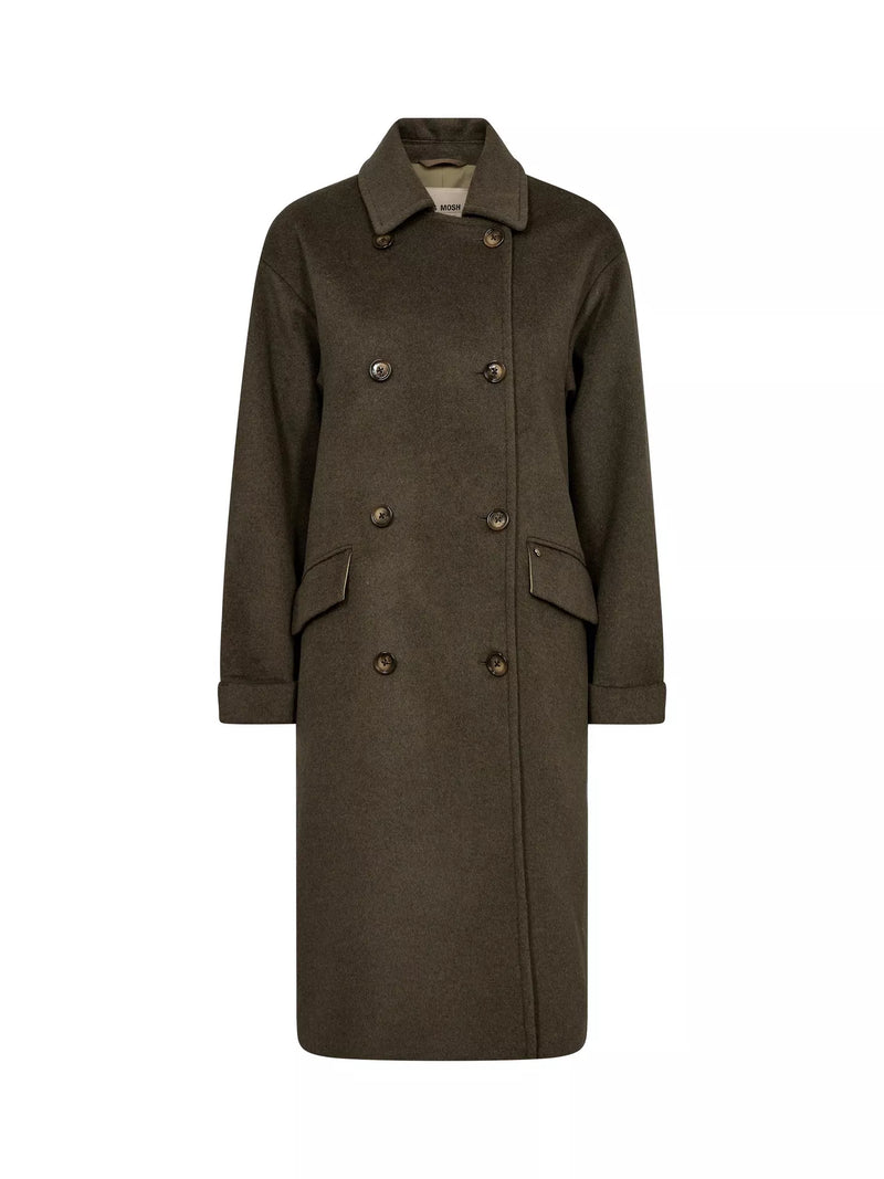 Mos Mosh - Venice Wool Coat Forest Night