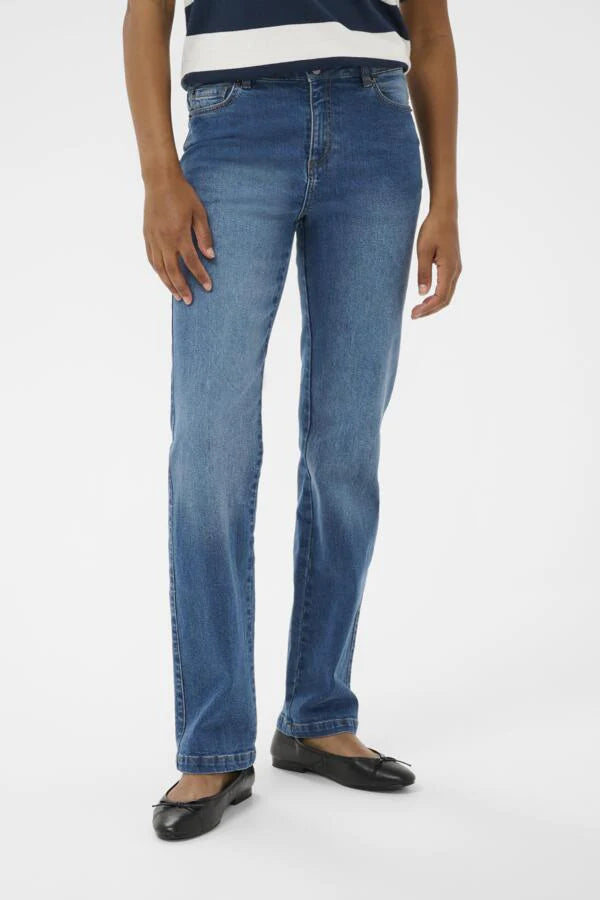 KAFFE - Maris Straight Leg Medium Blue Denim