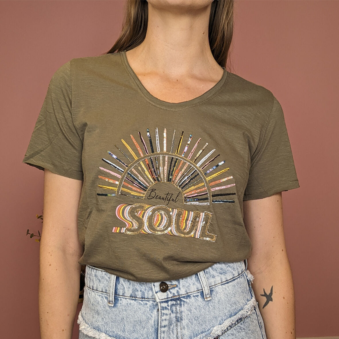 Mos  Mosh - Caro SS Tee Dusty Olive