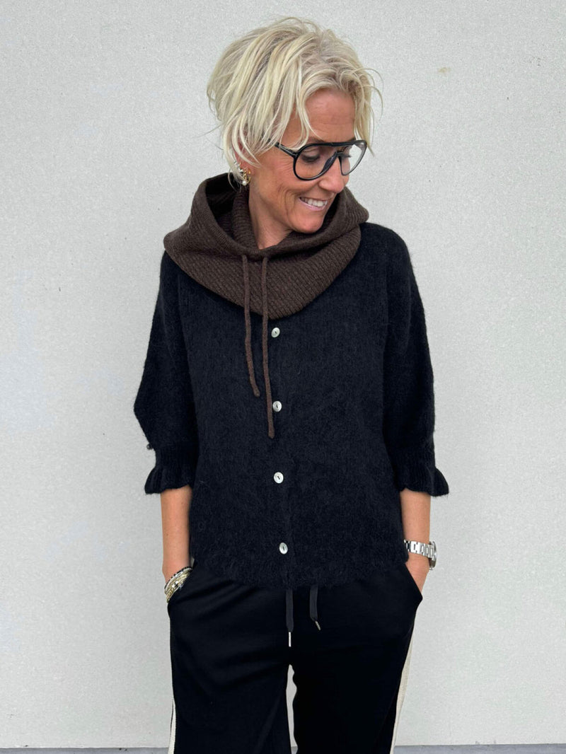 Marta Du Chateau - Juliana Knit Cardigan Black