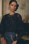 ONCE WAS - Mirador Cotton Silk Shirt in Night Sky