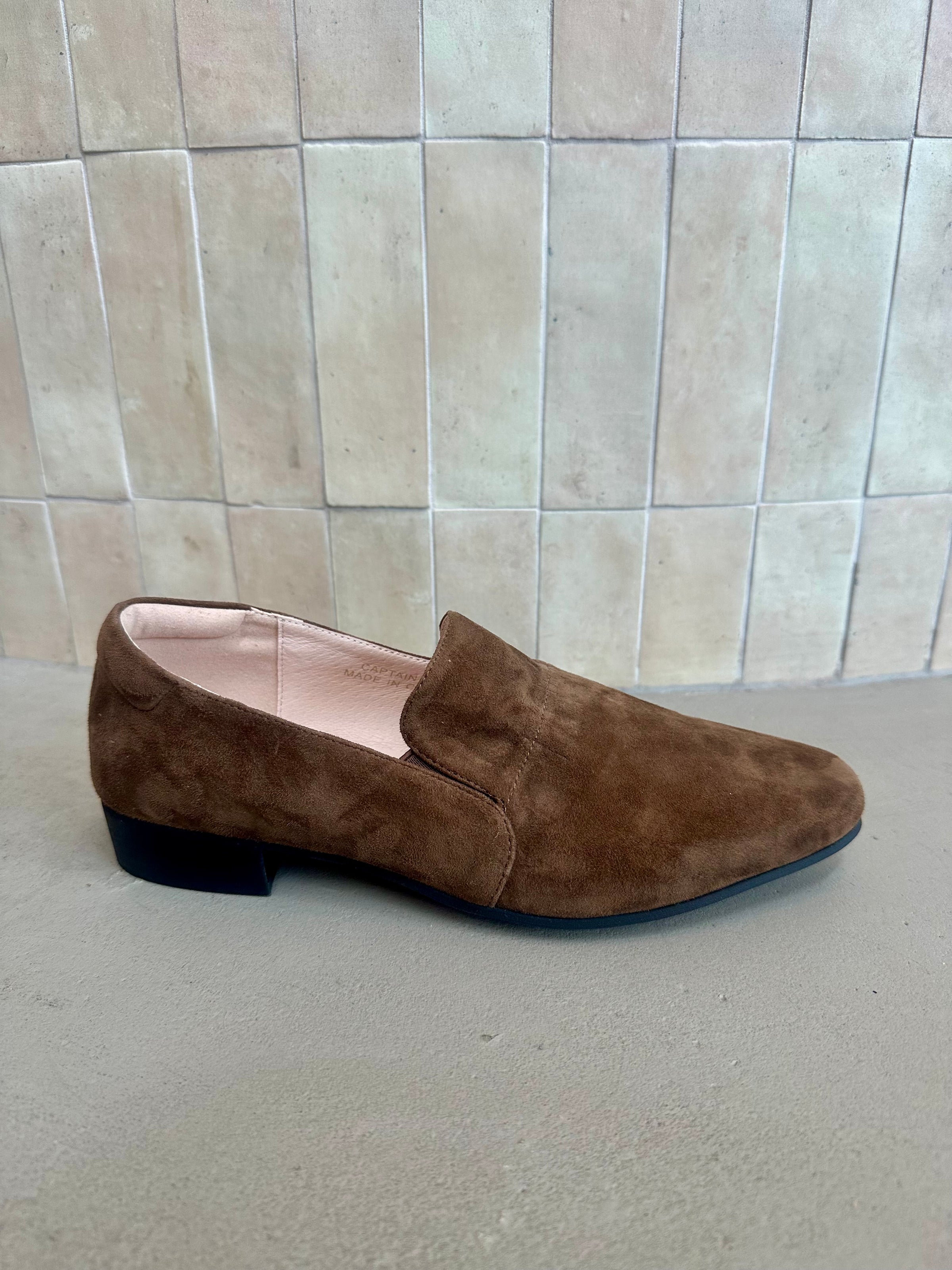 Mila Raine - Captain Loafer Chocolate Suede