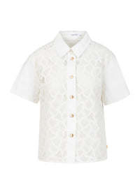 Coster Copenhagen - Lace Top with Utility Details White
