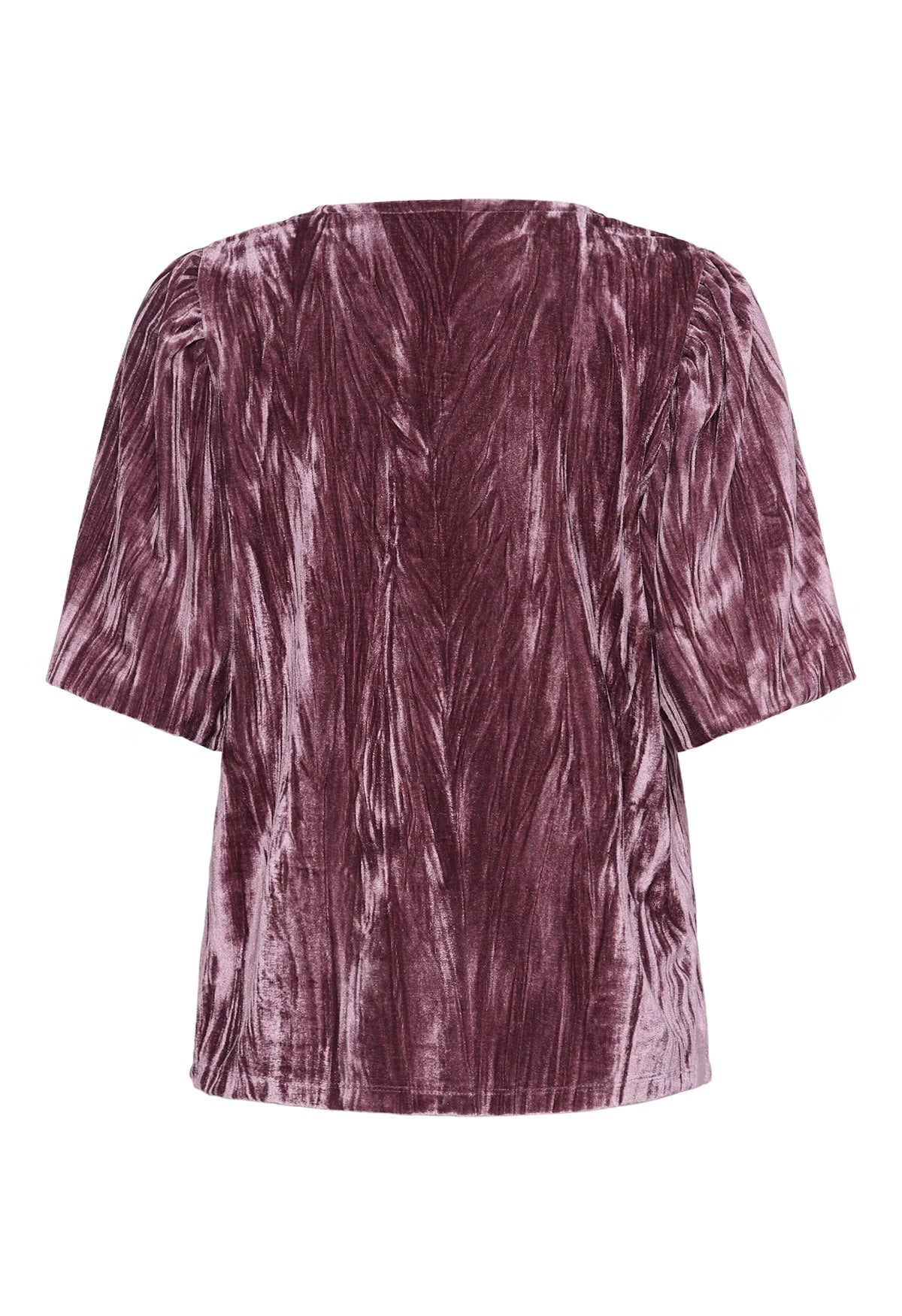 KAFFE - Elva V-Neck Velvet Blouse Tulipwood