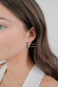 Zafino Cleo Hoop Medium Silver