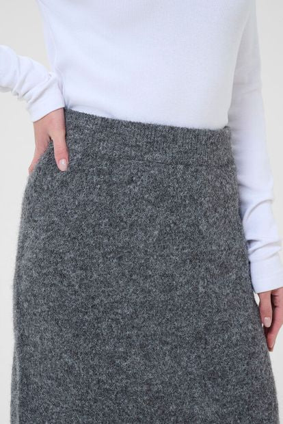 KAFFE - Trudy Knit Skirt Dark Grey Melange