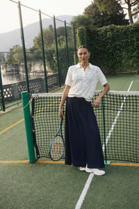 KAFFE -  Abela Knit Polo Turtledove