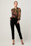 ONCE WAS - Estrella Viscose Chiffon Blouse in Winter Granadilla
