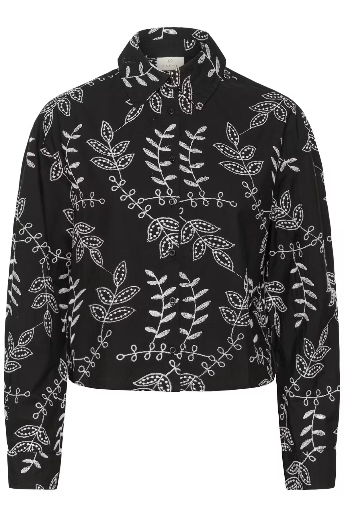 KAFFE - Elora Black Embroidered Shirt