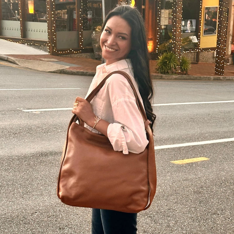 Lola Atelier - Chiarore Brown Convertible Backpack