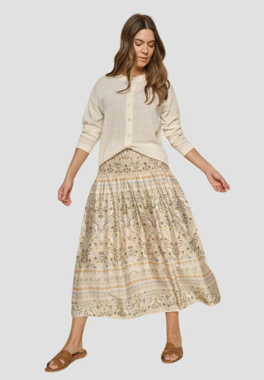 Mos Mosh - Alyce Linen Cardigan Ecru