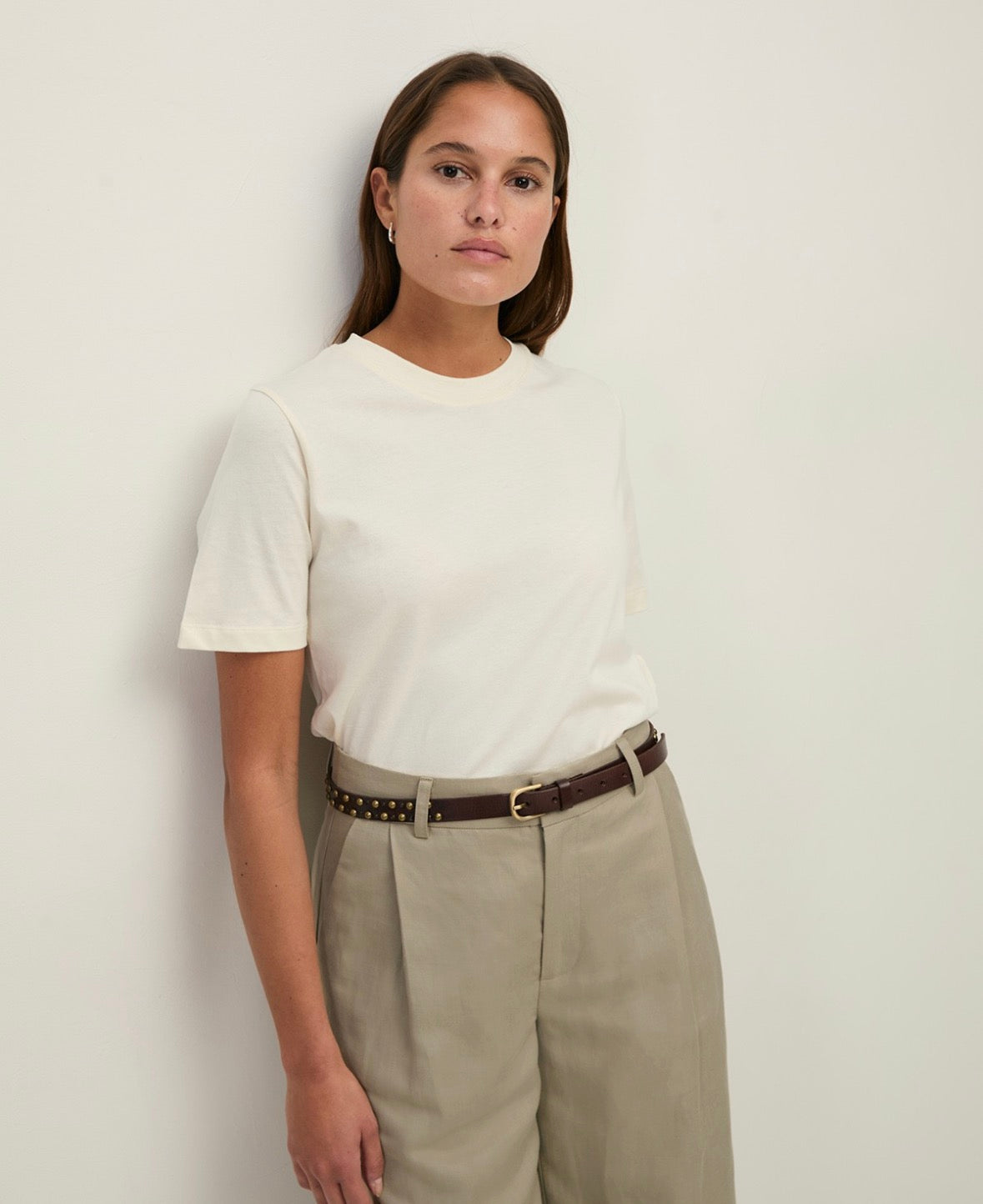 Yerse - T-Shirt Round Neck Ecru Oat