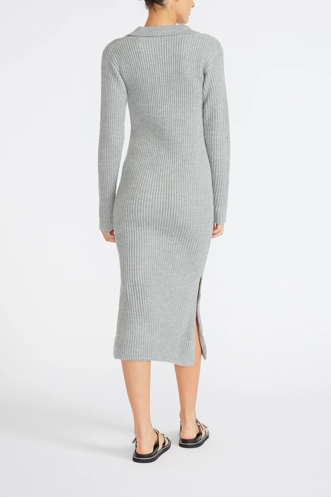 STAPLE THE LABEL - Ivy Knit Dress Grey Marle