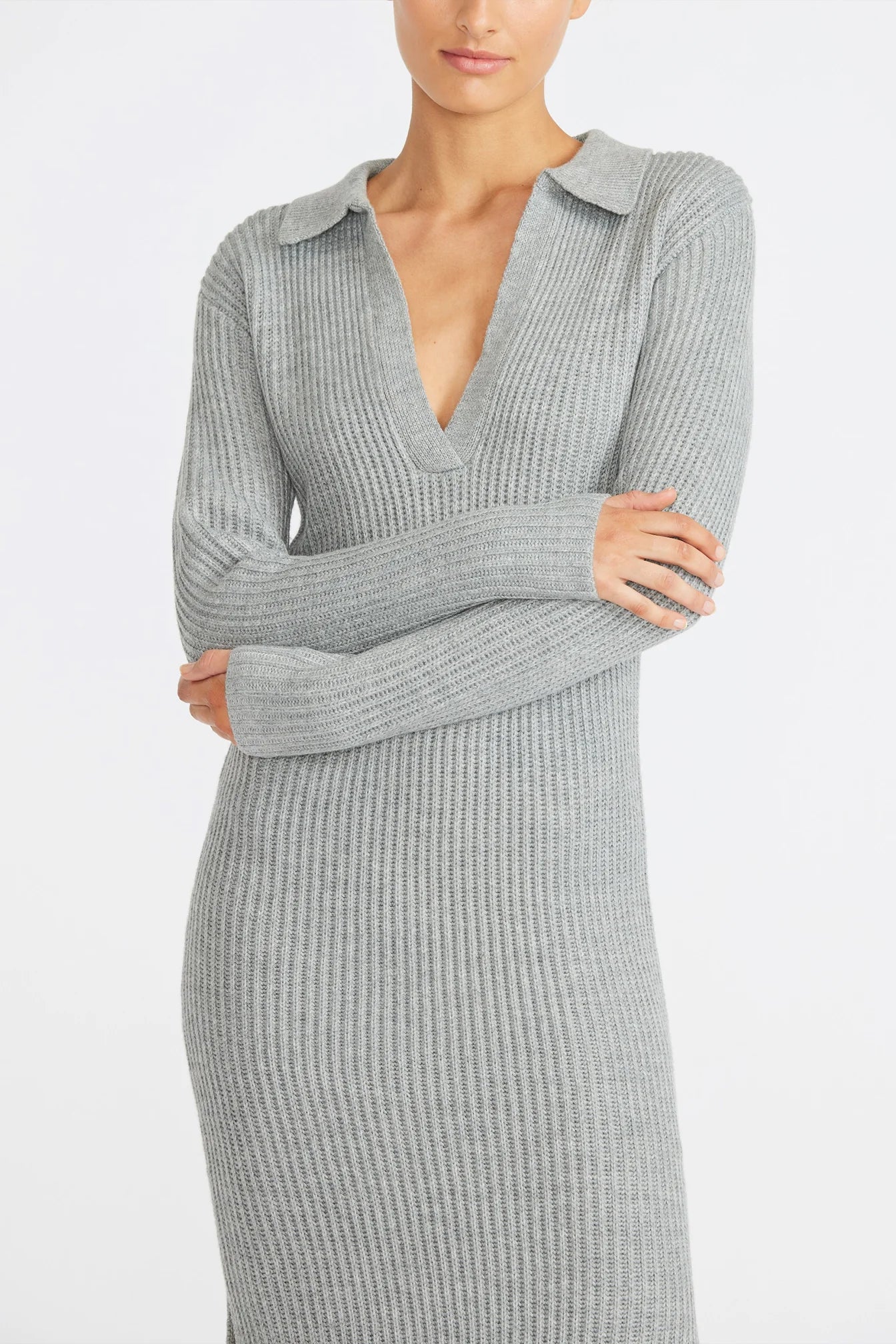 STAPLE THE LABEL - Ivy Knit Dress Grey Marle