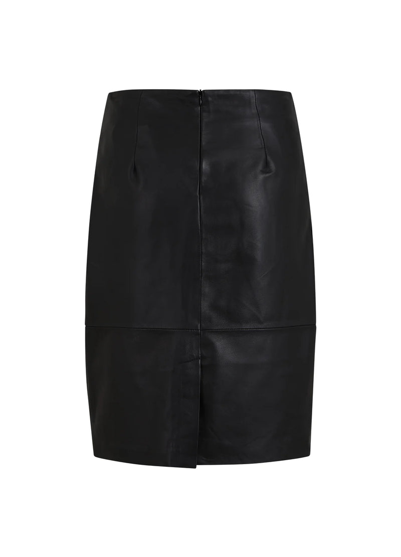 CC Heart - Maggie Leather Skirt Black