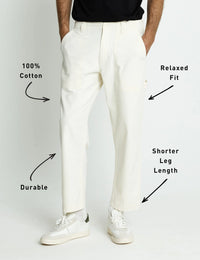 Mr Simple - Carpenter Pant White