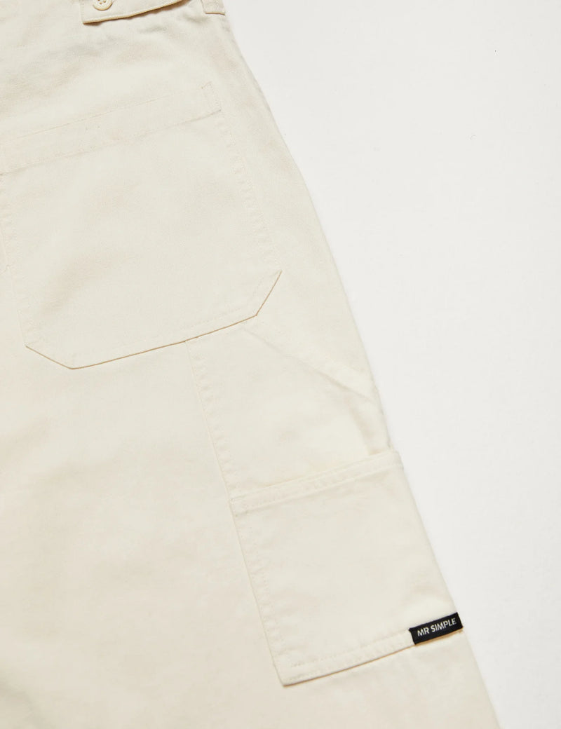 Mr Simple - Carpenter Pant White