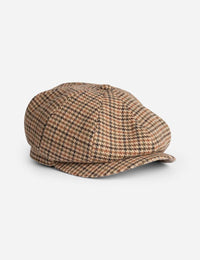 Mr Simple - Shelby newsboy Cap Brown Houndstooth