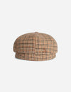Mr Simple - Shelby newsboy Cap Brown Houndstooth