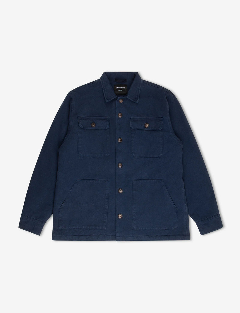 Mr Simple - Stockyard Sherpa Jacket Navy