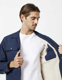 Mr Simple - Stockyard Sherpa Jacket Navy