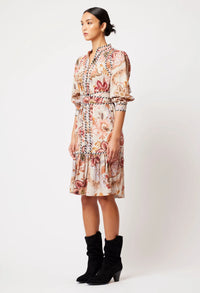 ONCE WAS - Atlas Linen Viscose Dress in Aries Floral