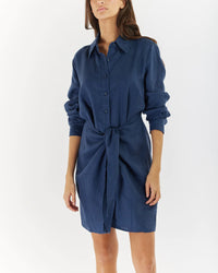 Amelius - Marseille Linen Shirt Dress Navy