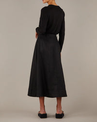 Amelius - Barossa Linen Skirt Black