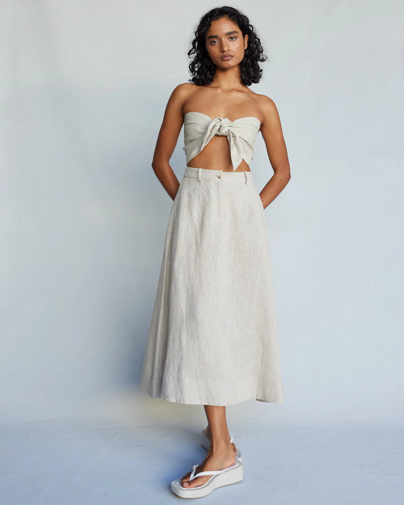 Amelius - Barossa Linen Skirt Natural