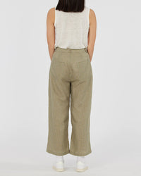 Amelius - Virtuous Check Cropped Pant Olive