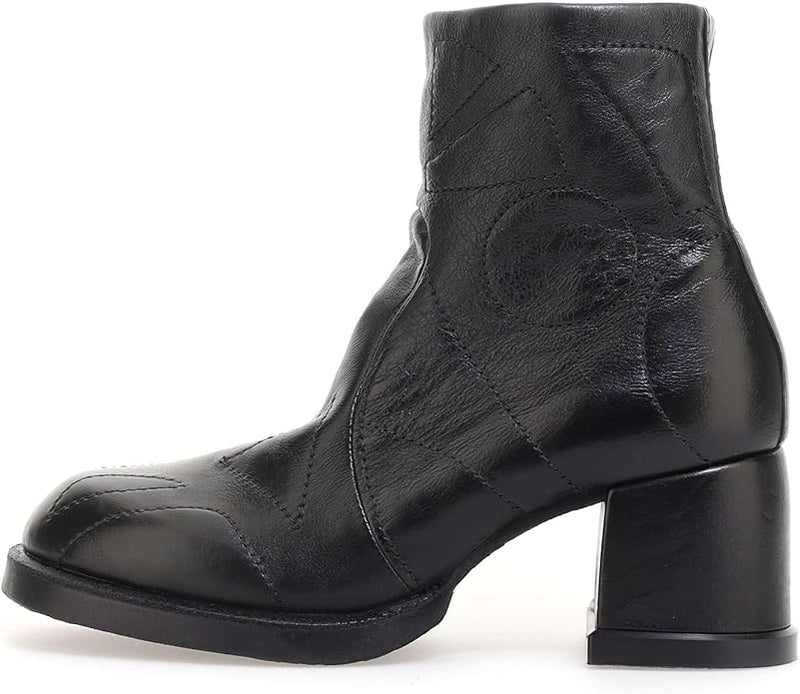A.S 98 - Black Quilted Ankle Boot