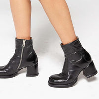 A.S 98 - Black Quilted Ankle Boot
