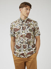 Ben Sherman - Large Paisley Print Short Sleeve Shirt