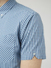 Ben Sherman - Signature Gingham Short Sleeve Shirt - Blue Denim